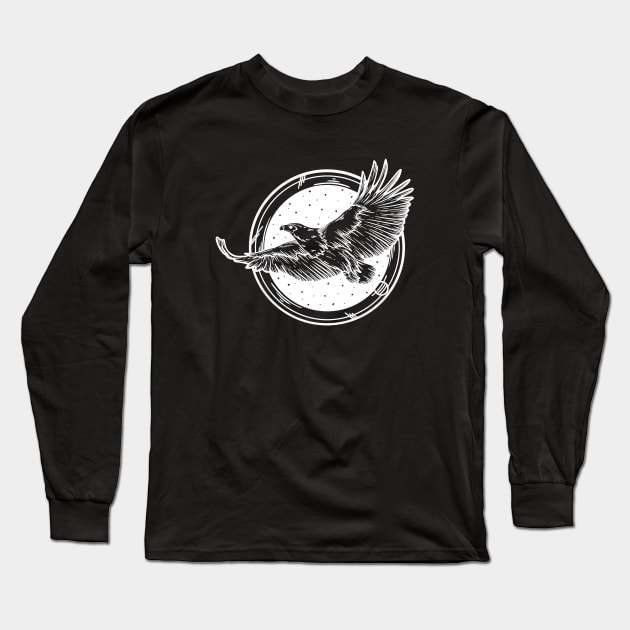 Free As A Bird x Inktober 22 Long Sleeve T-Shirt by P7 illustrations 